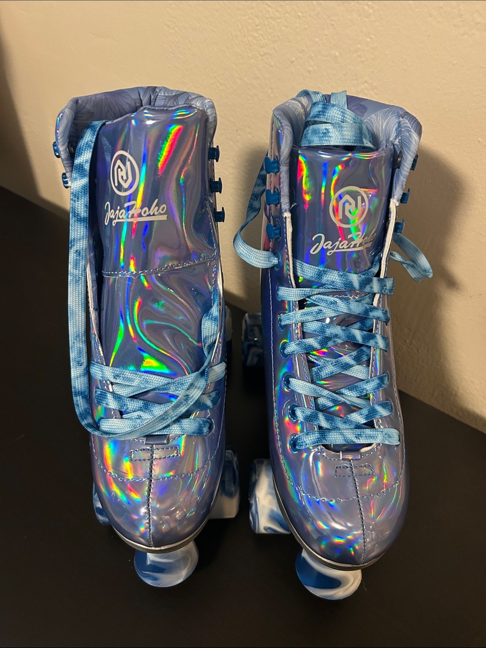 Women’s Blue Iridescent Rollerskates - Picture 3 of 8